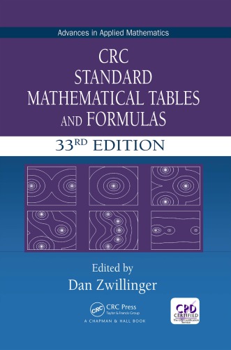 CRC Standard Mathematical Tables and Formulas 33rd Edition by Daniel Zwillinger