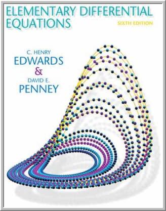 Elementary Differential Equations 6th Edition by C. Henry Edwards
