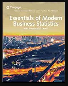 Essentials of Modern Business Statistics with Microsoft Excel 8th Edition
