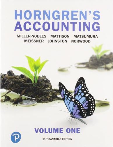 Horngren’s Accounting Volume 2 Eleventh Canadian Edition
