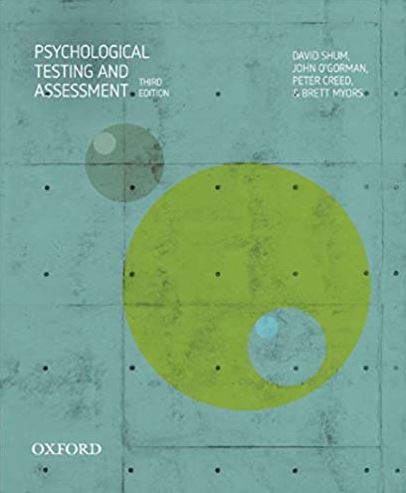 Psychological Testing and Assessment 3rd Edition David Shum
