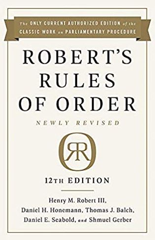 Robert’s Rules of Order Newly Revised 12th Edition Henry M. Robert
